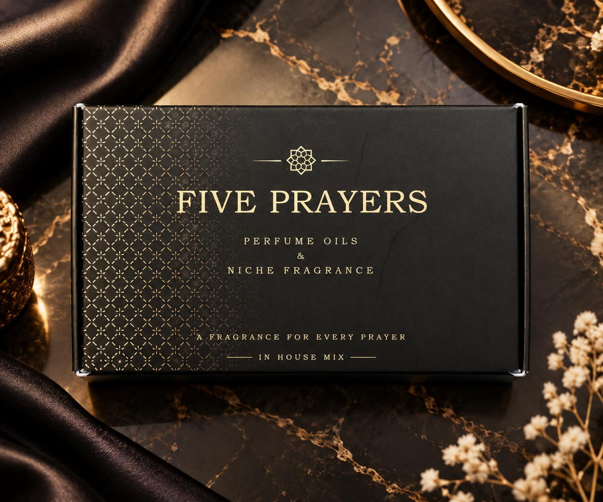 Five Prayers Authentic Fragrance Oil Collection – Fajr, Zuhr, Asr, Magrib & Isha